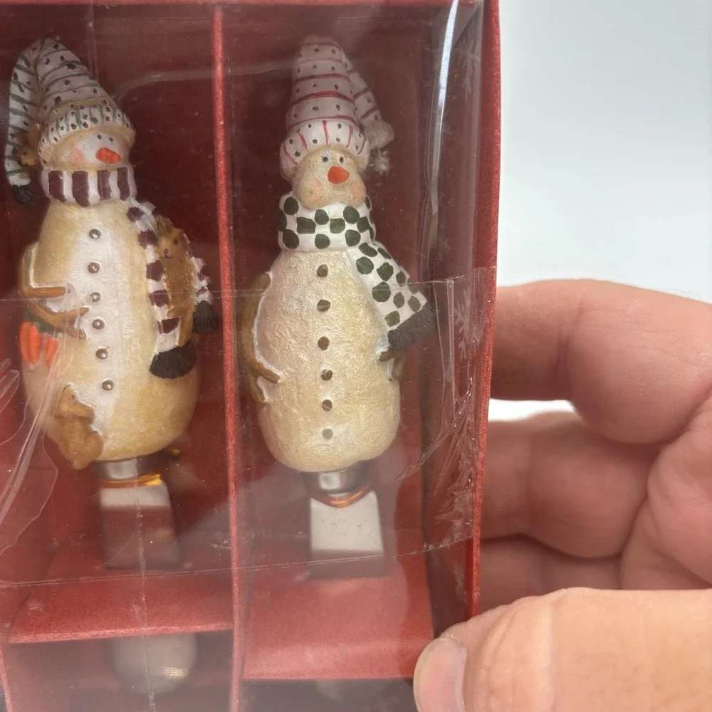 Noble Excellence Snowman Cheese Spreaders Set of 4 Multicolor New Holiday Decor